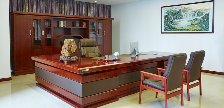 廠家直銷實(shí)木辦公家具 高檔總裁臺(tái)HY-D鴻業(yè)3號(hào)