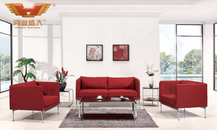 牛皮辦公家具 辦公沙發(fā)套裝 HY-S031