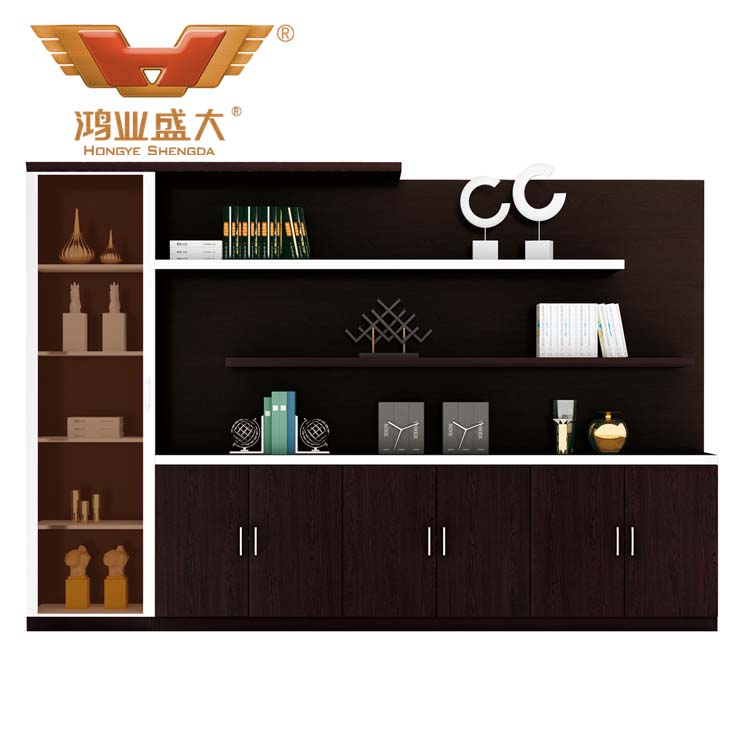 7門文件柜 茶色玻璃文件柜H80-0667