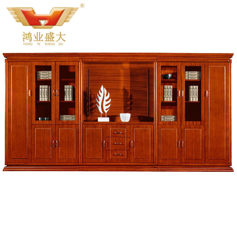 高檔泰柚木文件柜 豪華書柜HY-C3909