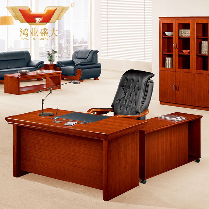 簡約油漆實木辦公桌 簡易實木大班臺HY-D8416