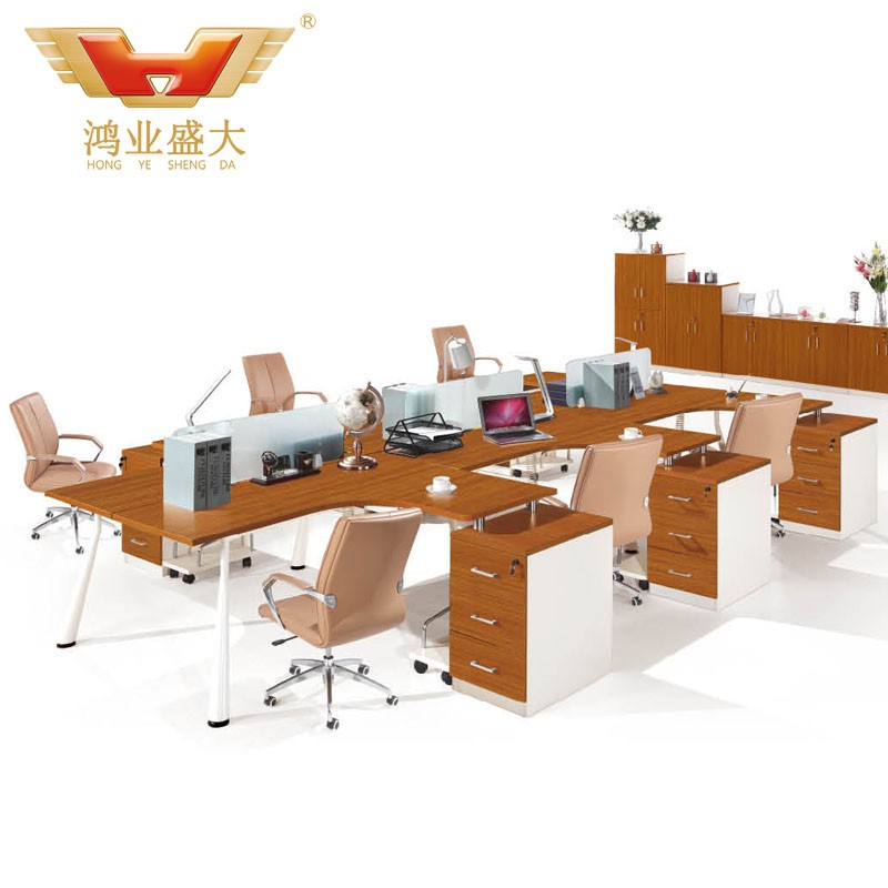 連體6人位時尚職員桌 組合式辦公桌HY-Z03