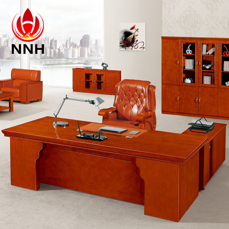辦公桌 豪華老板臺 高檔仿古實木辦公家具NNH-KO1-24