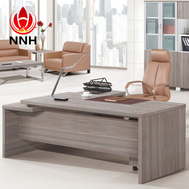 板式辦公桌 銀松木辦公班臺 廣東板式辦公家具廠家NNH-JT02