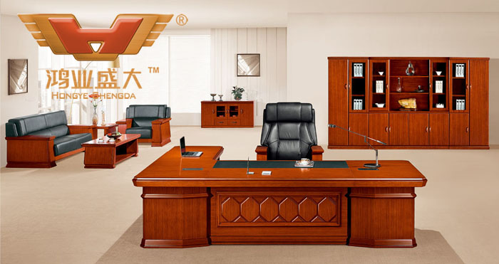 實木辦公桌班臺 新款油漆實木主管桌 現代實木辦公桌HY-D6132