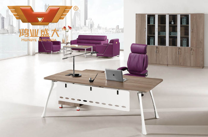 板式辦公班臺 簡易豪華大班臺 【現代板式辦公桌椅】HY-BT18