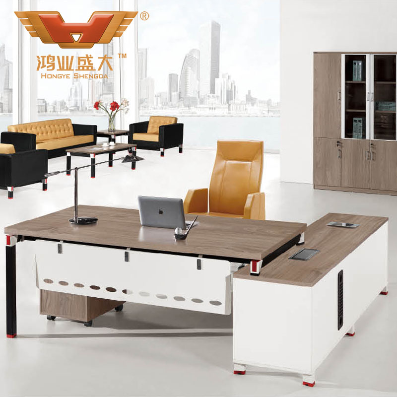 辦公家具廠家直銷 簡約淺榆木經理桌HY-JT14