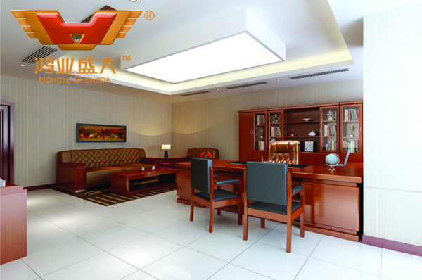 鴻業設計師根據要點1,為客戶設計的3D總經理辦公室家具擺放效果圖解決方案 鴻業設計師根據要點1,為客戶設計的3D總經理辦公室家具擺放效果圖解決方案