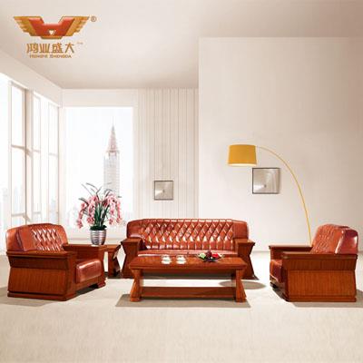 皮質辦公沙發 總經理辦公室沙發HY-S936