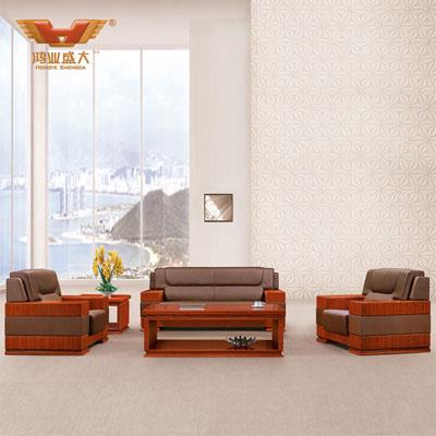 辦公用牛皮沙發 辦公沙發HY-S945