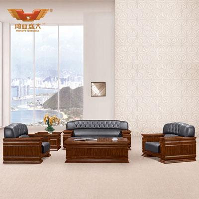 廣東辦公家具廠家 牛皮辦公沙發HY-S949