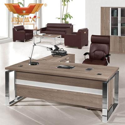 廣東辦公家具 淺榆木現代板式辦公桌HY-JT15