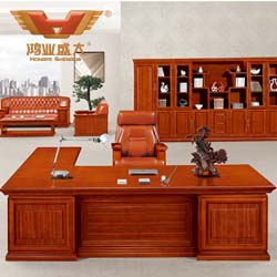 泰柚木實(shí)木辦公桌 大班臺(tái) 鴻業(yè)19號(hào)